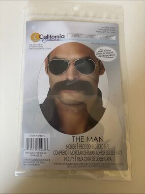 California Costumes Brown Costume Moustache